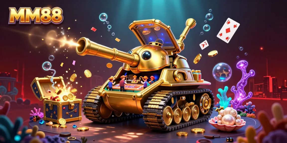 Experience the thrill of MM88 in an ultra-detailed casino environment with vibrant, immersive 3D elements.