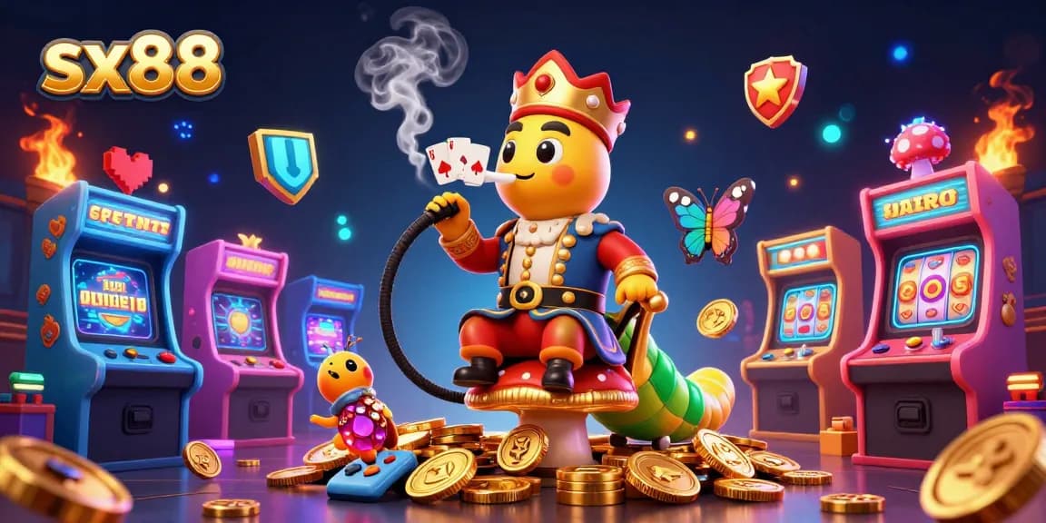 Experience exciting moments with sx88's colorful 3D gaming elements and vibrant casino visuals.