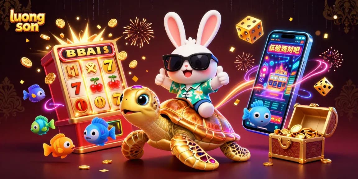Join the adventure with luong son while playing slots with vibrant characters in a fun digital scene.