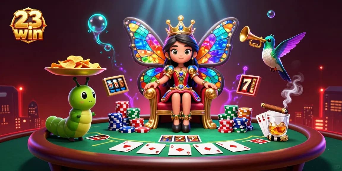 Experience thrilling moments at 23 win with vibrant poker action and colorful casino elements.
