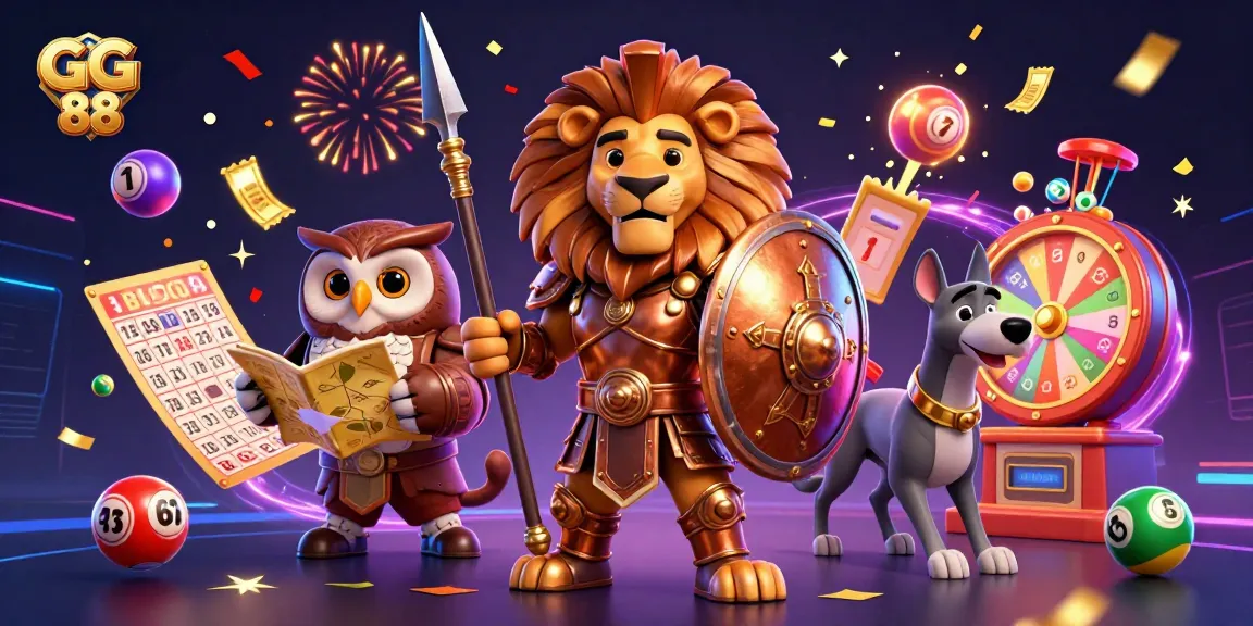 Engage with GG 88's thrilling gambling experience amidst a lively celebration of vibrant game elements.