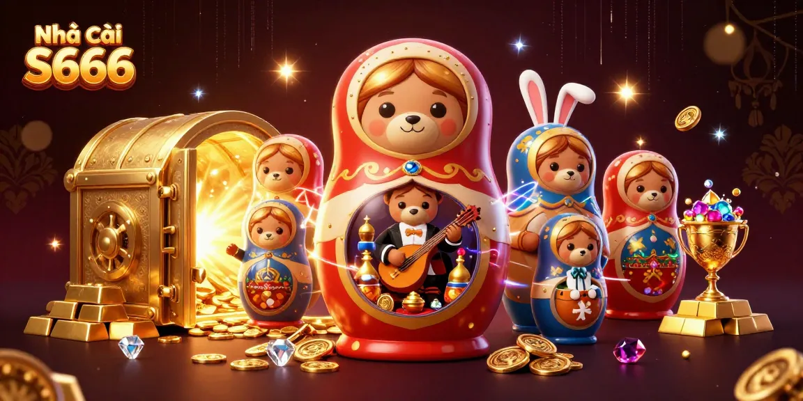 Engage with thrilling games at Nhà cái S666 featuring a vibrant 3D casino scene.