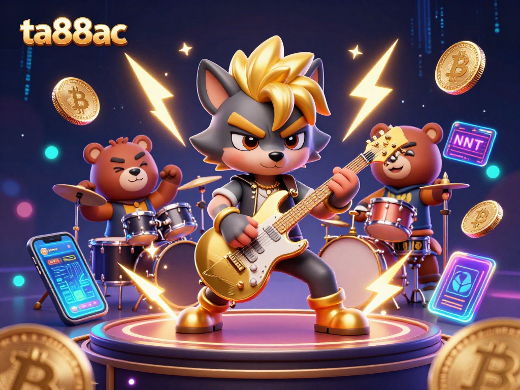Engage with ta88ac's dynamic casino experience featuring animated characters and crypto elements.