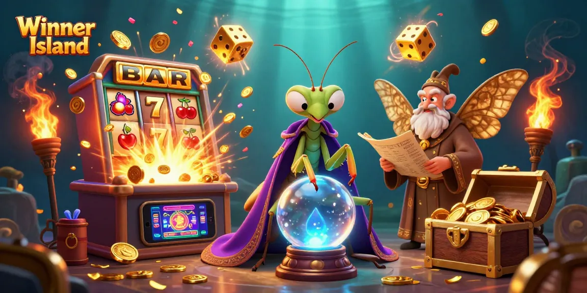 Win big at Winner Island Casino with a vibrant 3D scene brimming with games and excitement!