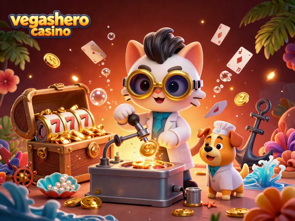 Experience winning strategies at VegasHero Casino with vibrant characters and dynamic gaming elements.