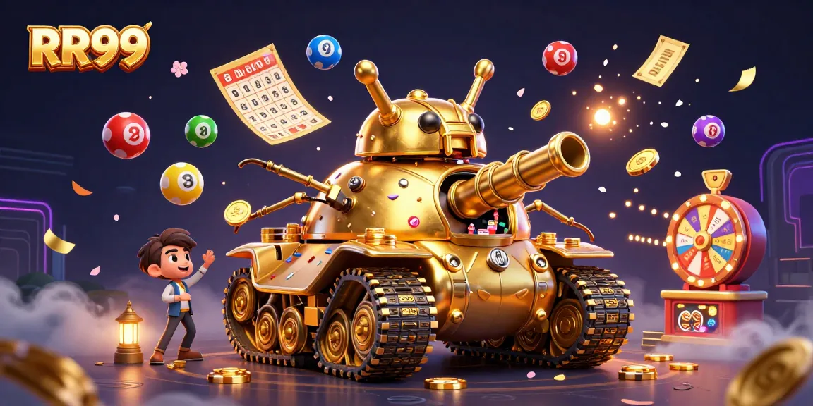 Experience the thrill of RR99 with a vibrant 3D casino scene filled with action and excitement.