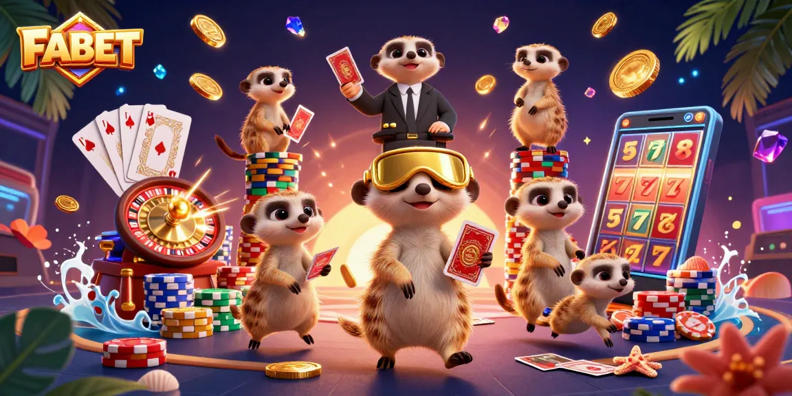 FABET's captivating meerkats creating a vibrant casino atmosphere with thrilling games.