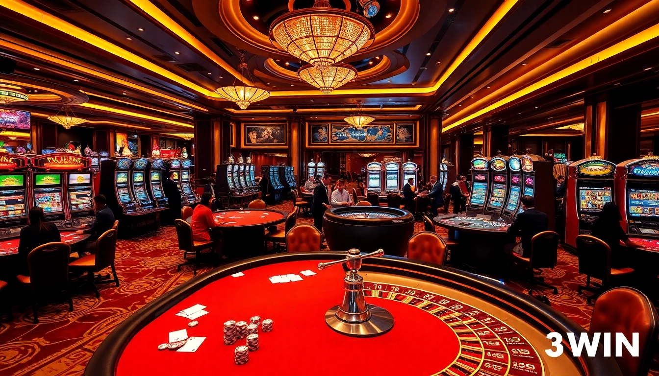 33WIN casino players enjoying thrilling games and high-stakes action on the gaming floor.