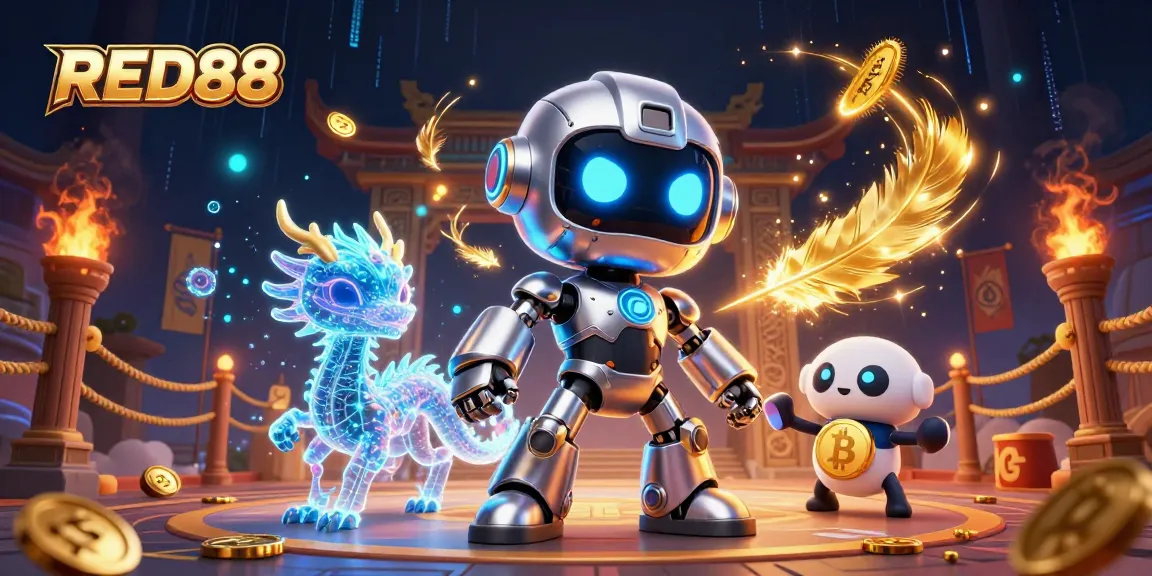 Engage in thrilling gameplay at RED88 with dynamic characters and vibrant casino elements.
