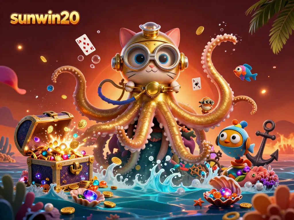 Experience exciting underwater adventures at sunwin20 with animated characters and treasure-filled gaming elements.