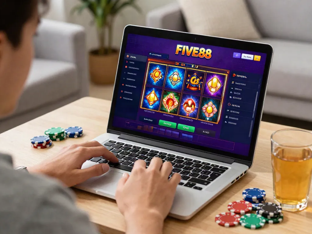 Player enjoying the immersive gaming experience on FIVE88's platform.