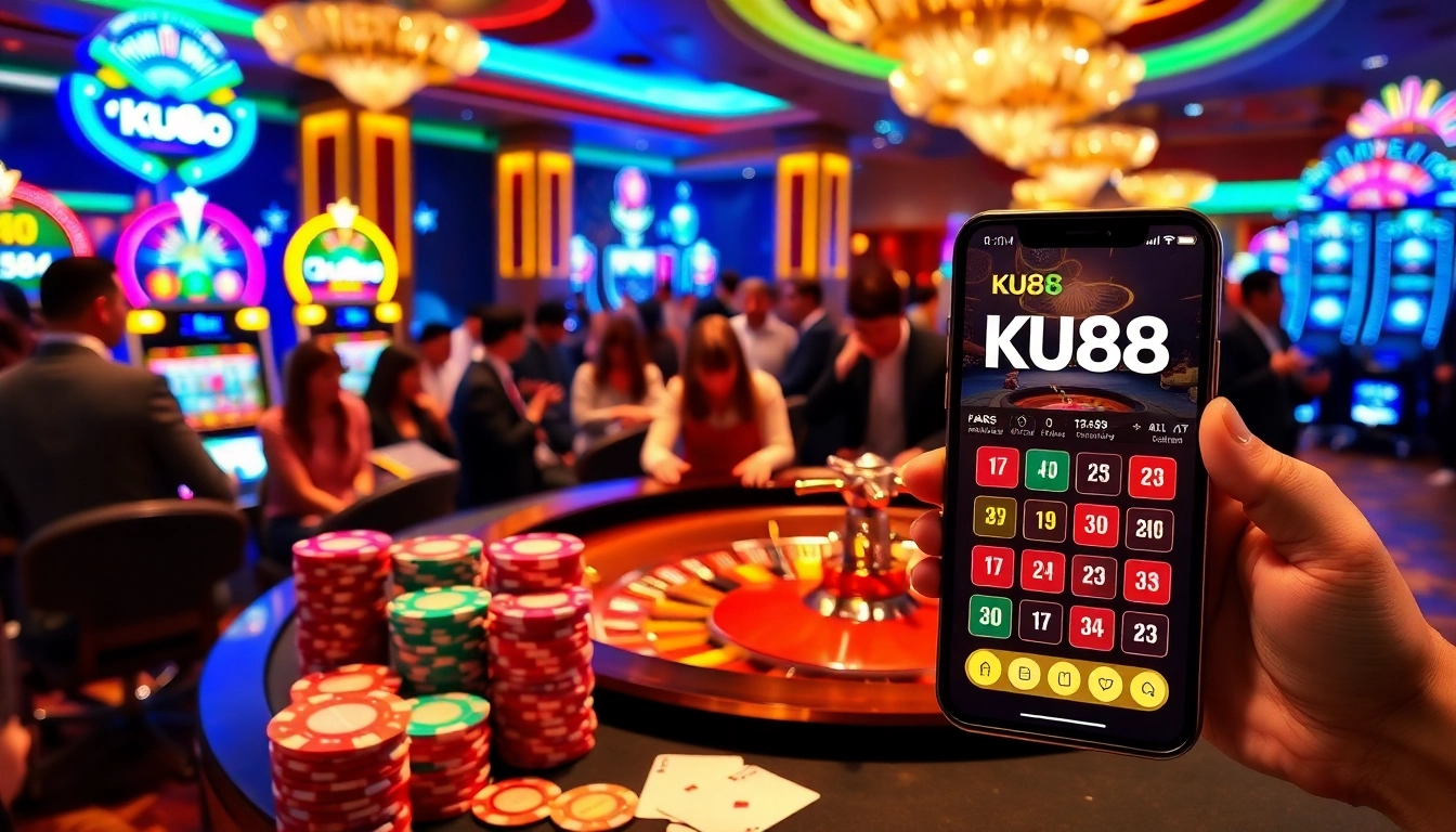 Experience the excitement of betting with KU88m.com at a luxurious casino.