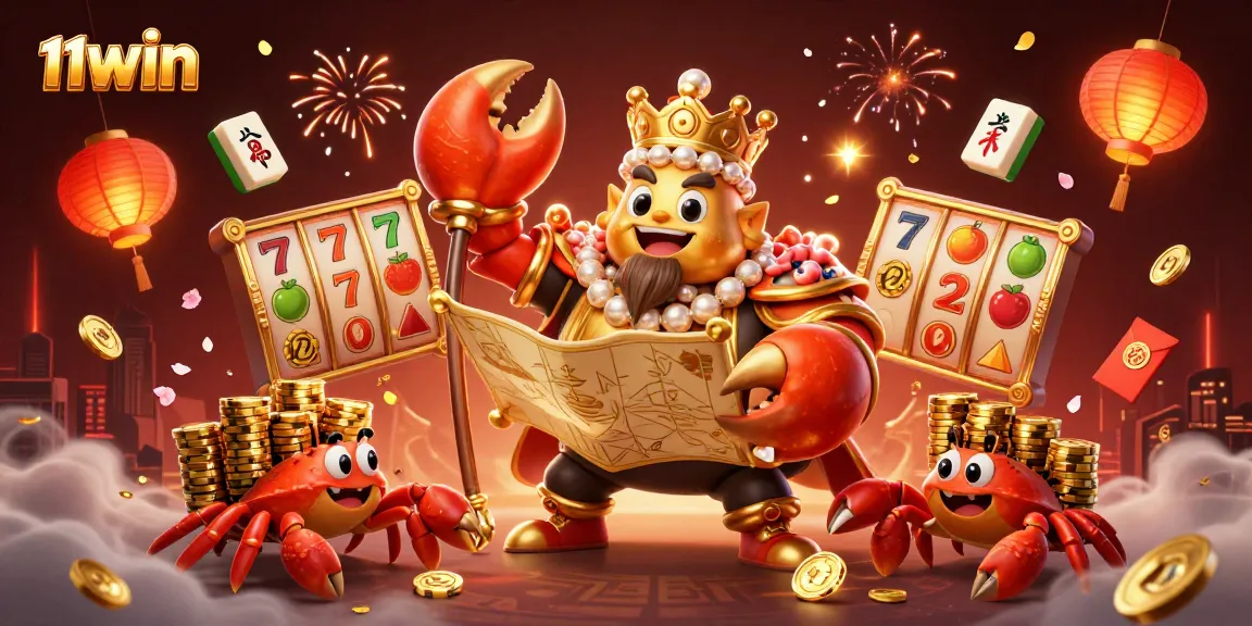 Experience thrilling wins with 11WIN as the golden crab emperor reigns in exciting slot play.