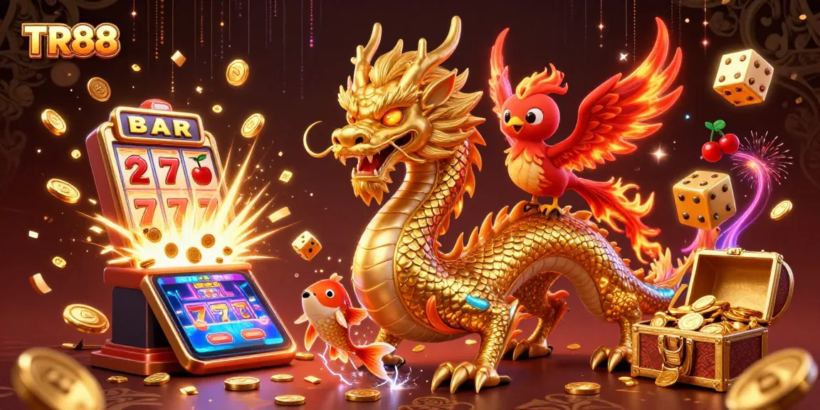 Experience TR88's thrilling 3D casino world with dynamic characters and vibrant game elements.