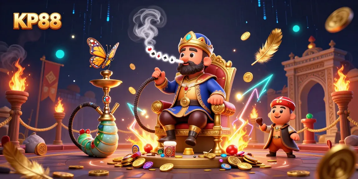Engage with KP88 for thrilling poker action and vibrant casino elements in a captivating scene.